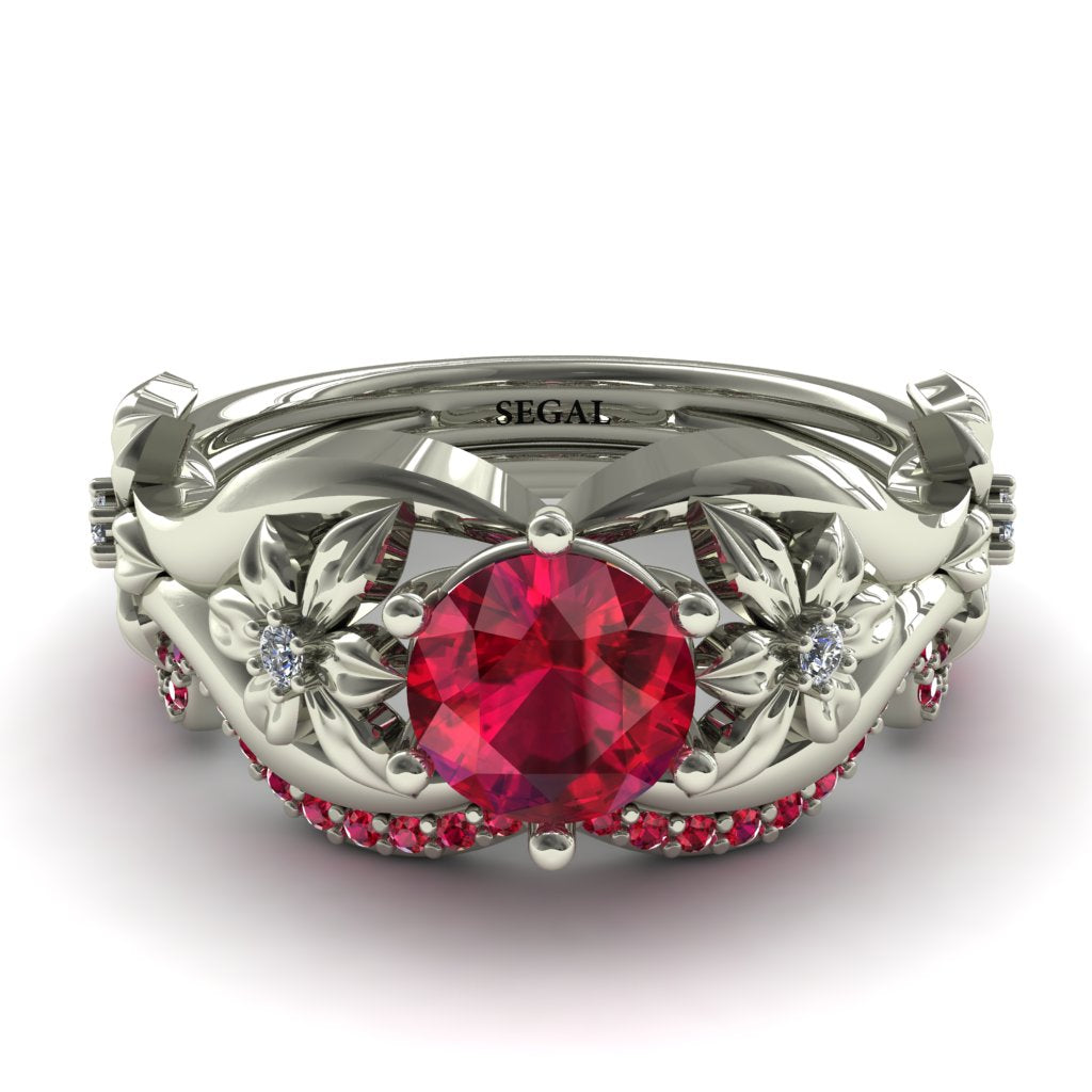 Orin's The 4th Season Bridal Set Flower Ring Diamond Ring- Lauren no. 6